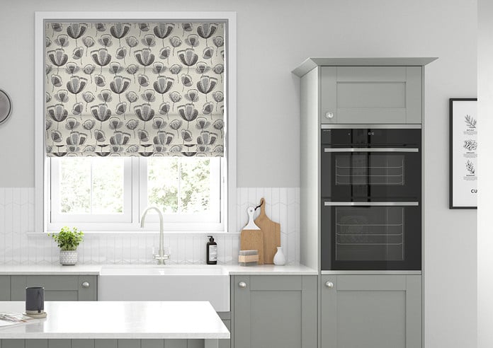 Helix, Grey - Twist&Fit Roman Blind - Image 3
